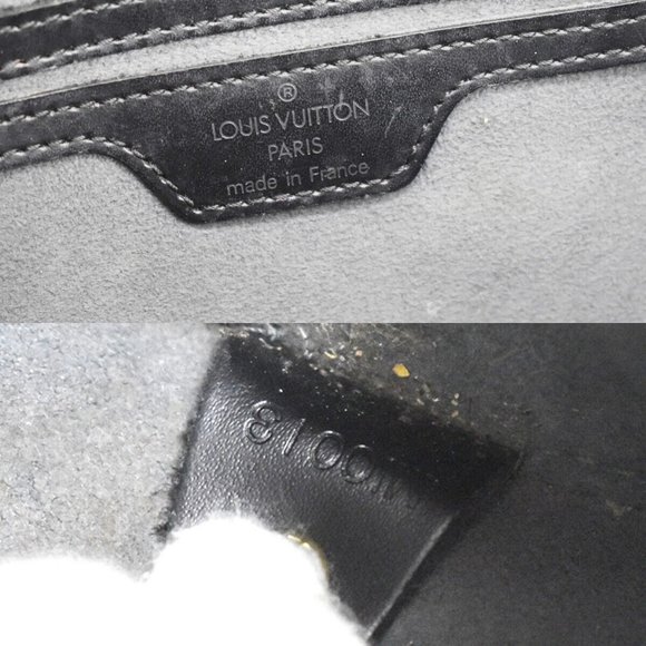 Vintage LOUIS VUITTON Soufflot Hand Bag Epi Leather Black Gold France - Picture 9 of 10